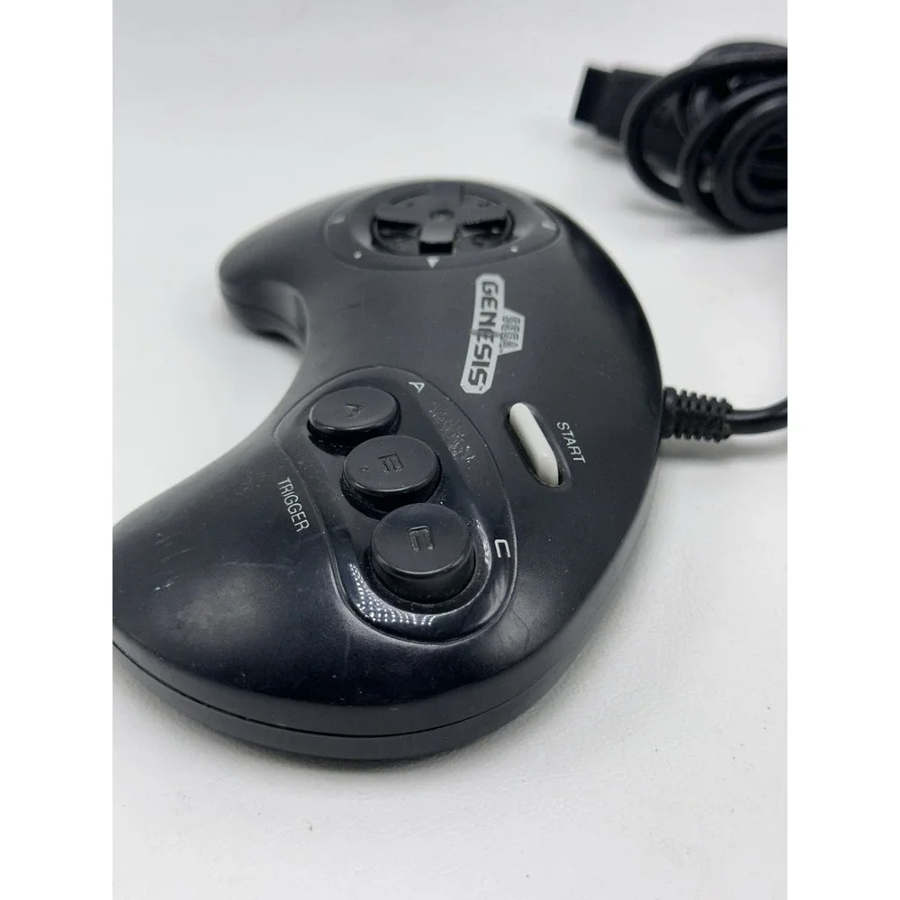Sega‎ Genesis Controller Model 1650 3-Button OEM Original Black Tested & Working